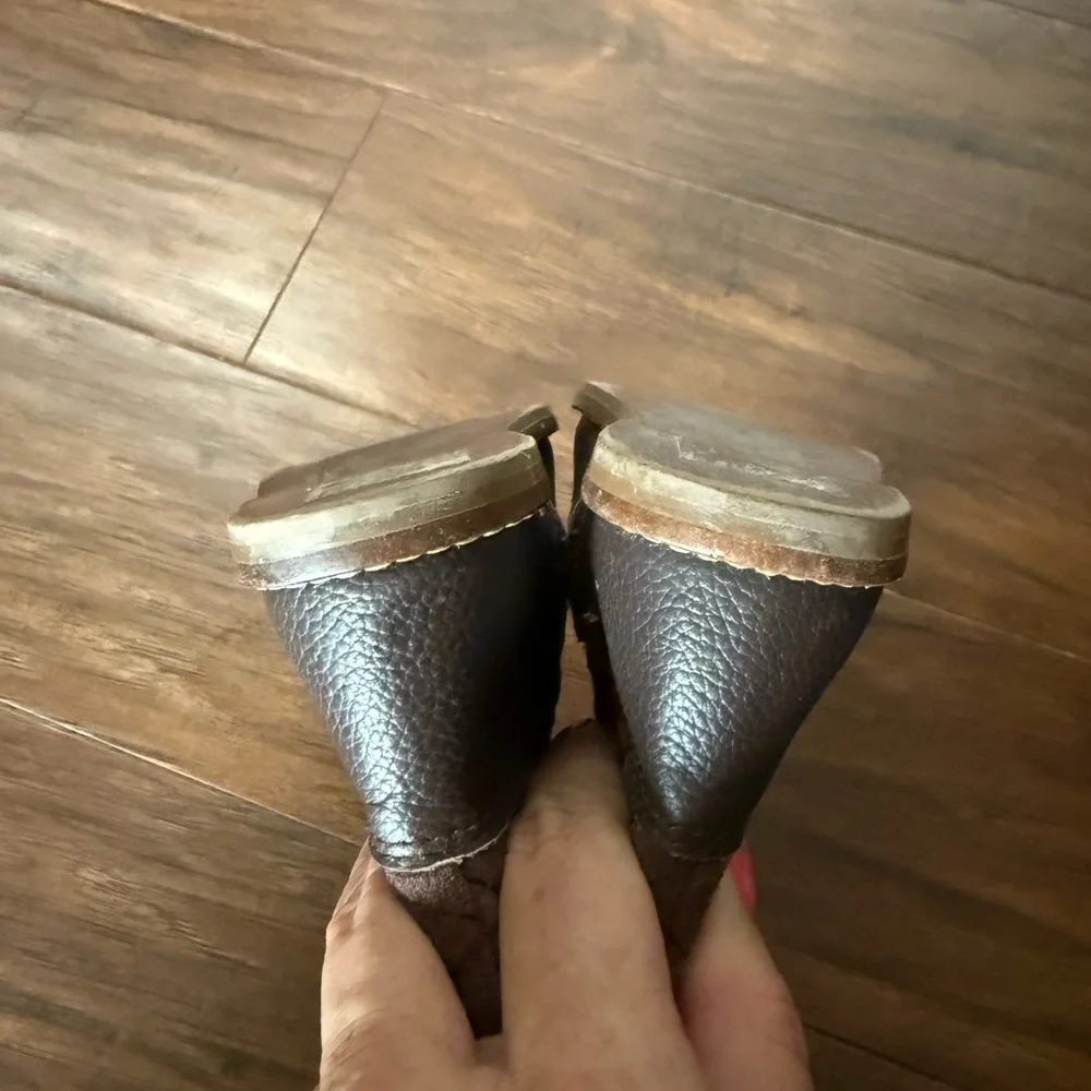 Janie and Jack Quilted Leather Brown Boots-Size 5